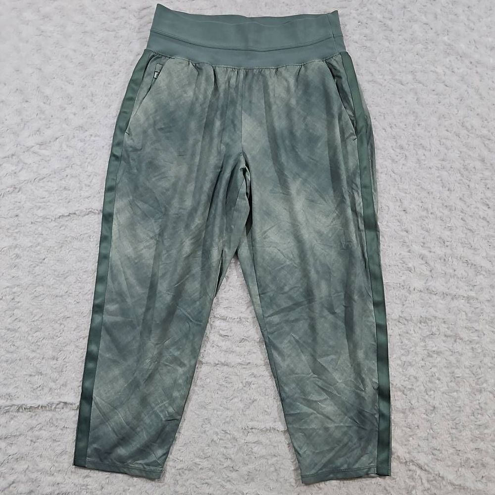 Athleta Size 12P nolita slim tapered printed crop pant green 982565 women's